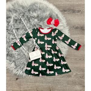 Holiday Cake Tree Dress Girls Boutique‎ Christmas Dress 0/3month